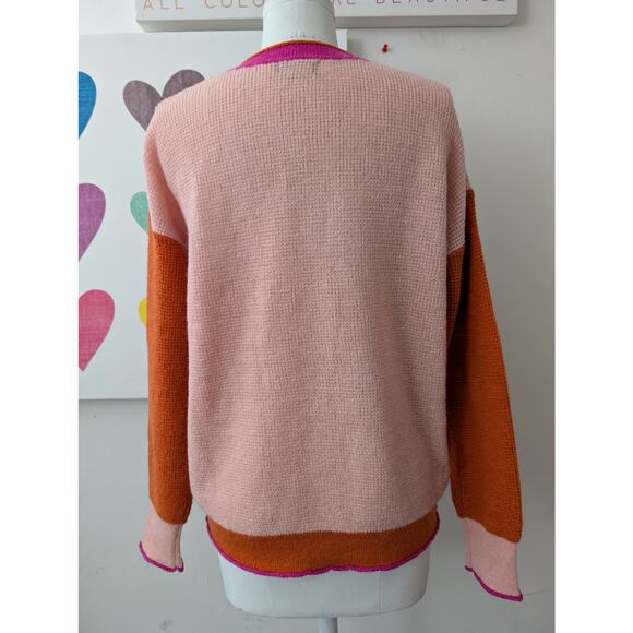 Fate colorblock wool blend stretch knit sweater women's size small - Picture 3 of 11